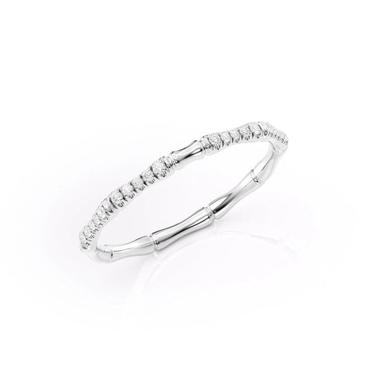 Round Diamond Women's Wedding Band