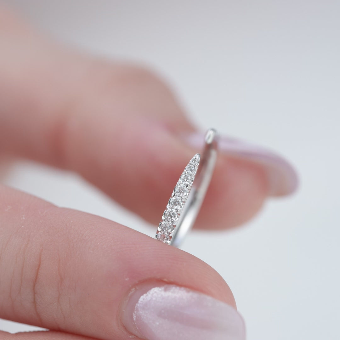 Open Gap Round Lab Grown Diamond Wedding Band