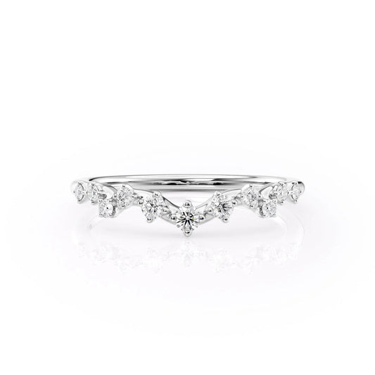 Lab Grown Diamond Curved Wedding Band