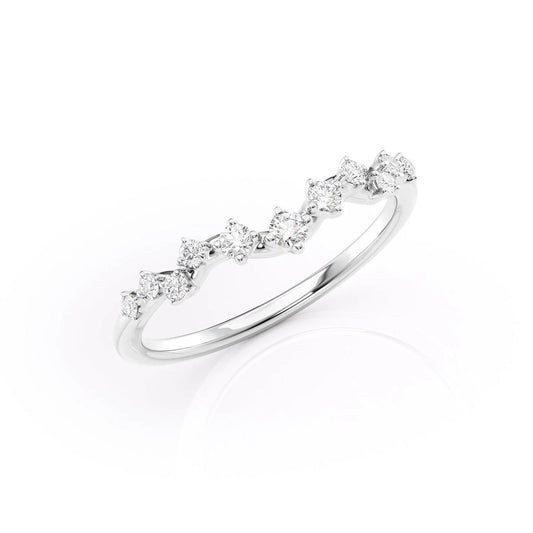 Lab Grown Diamond Curved Wedding Band