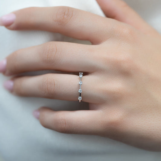 Solid White Gold Wedding Band