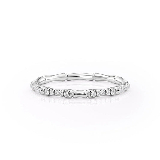 Round Diamond Women's Wedding Band