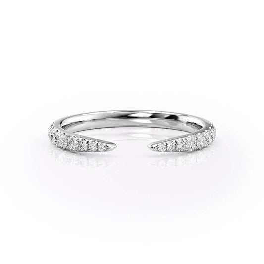 Open Gap Round Lab Grown Diamond Wedding Band