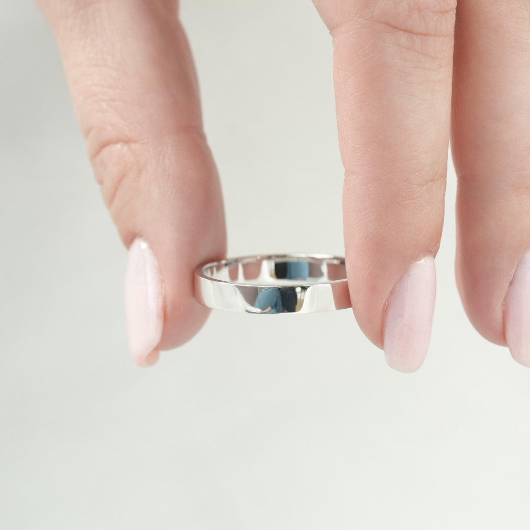 White Gold Wedding Band For Women