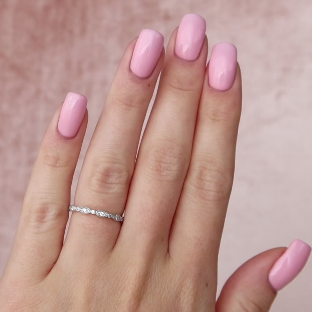 Vintage White Gold Band For Women