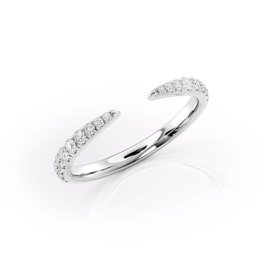 Open Gap Round Lab Grown Diamond Wedding Band