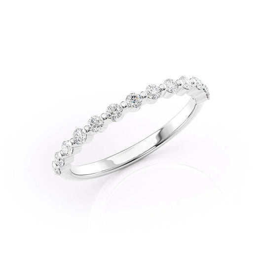 Lab Grown Round Cut Gold Diamond band