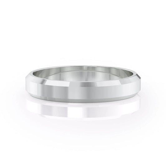 Beveled Edge Gold Ring