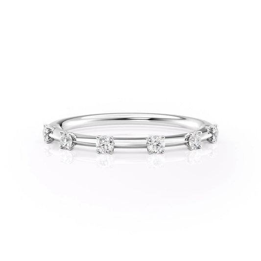Solid White Gold Wedding Band